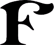 'F' 
taken from logo